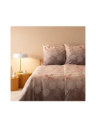 BASSETTI | Satin Bettwäsche 70x90cm / 140x200cm ESPERIDI  Rot | beige
